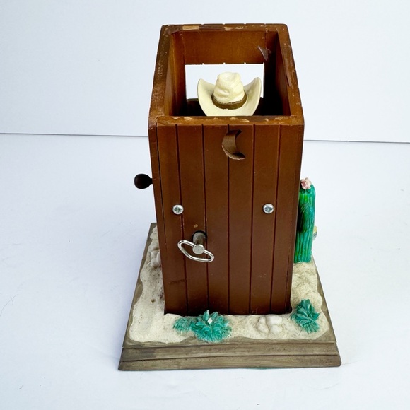 Vintage 1982 San Francisco Music Box Co Cowboy Outhouse Home on the Range Funny - Picture 3 of 9